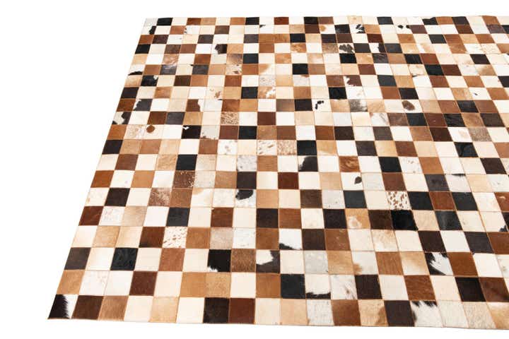 5' x 8' Cowhide Leather Rug