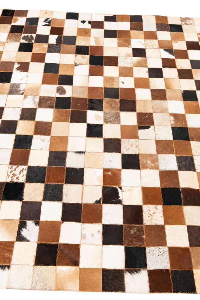5' x 8' Cowhide Leather Rug