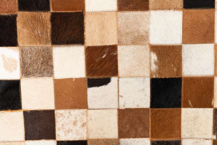 5' x 8' Cowhide Leather Rug