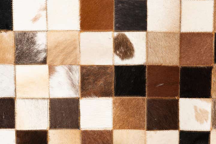 5' x 8' Cowhide Leather Rug