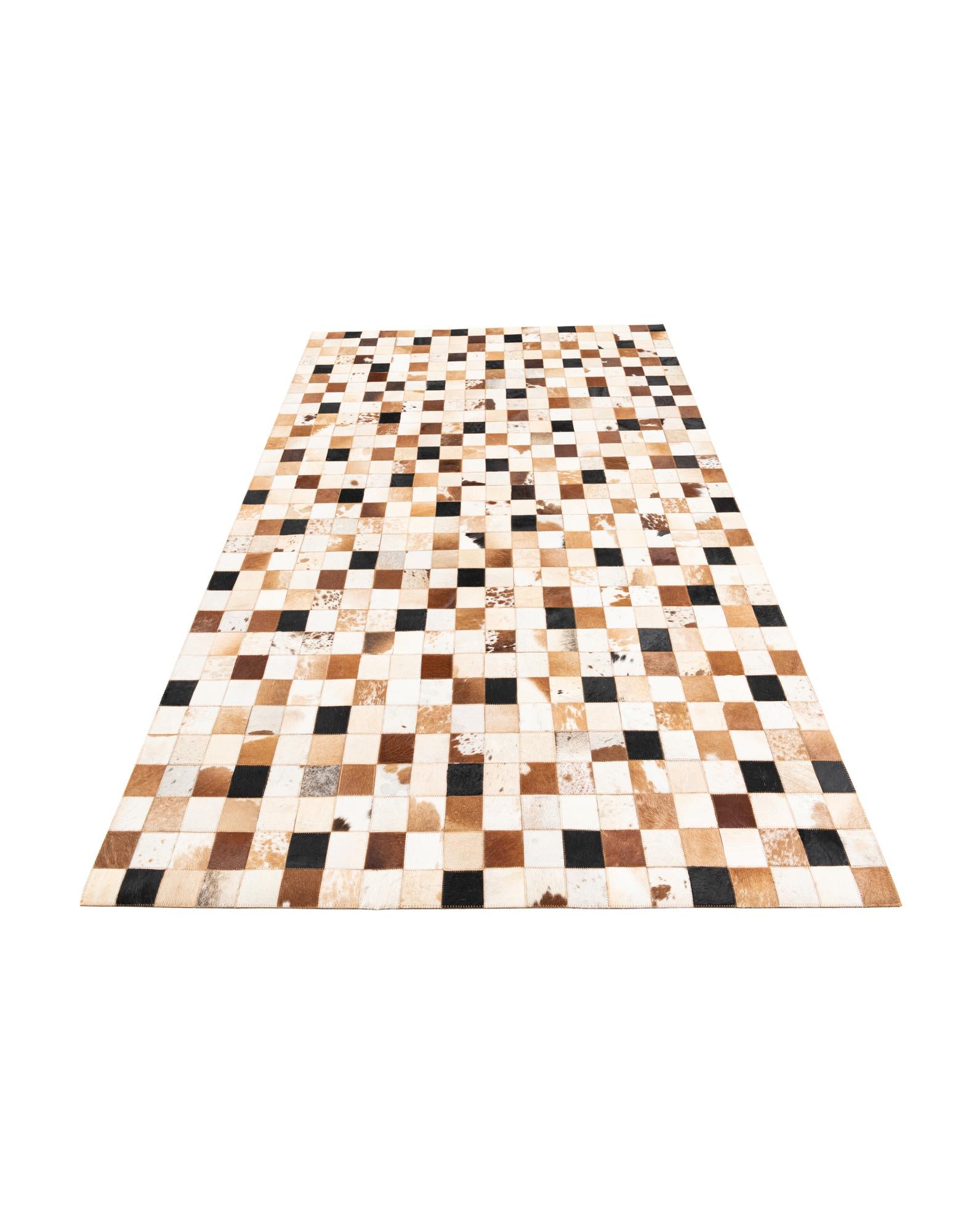 5' x 8' Cowhide Leather Rug