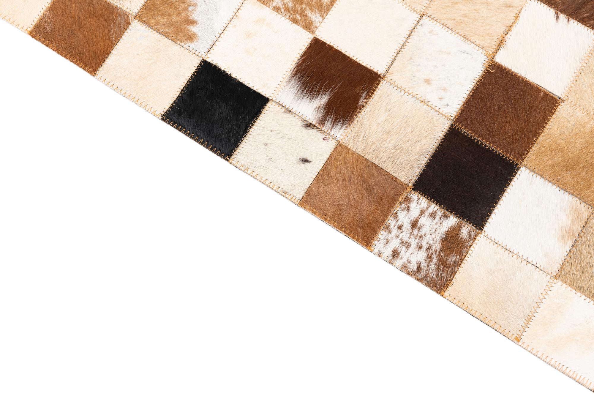 5' x 8' Cowhide Leather Rug
