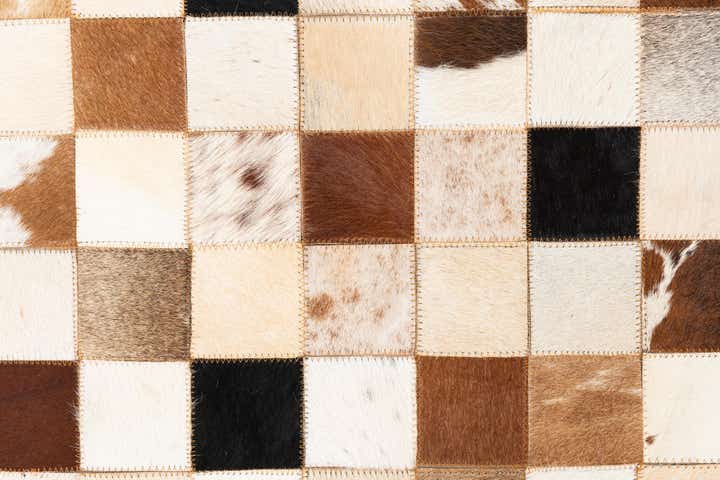 5' x 8' Cowhide Leather Rug