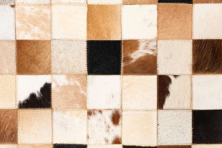 5' x 8' Cowhide Leather Rug