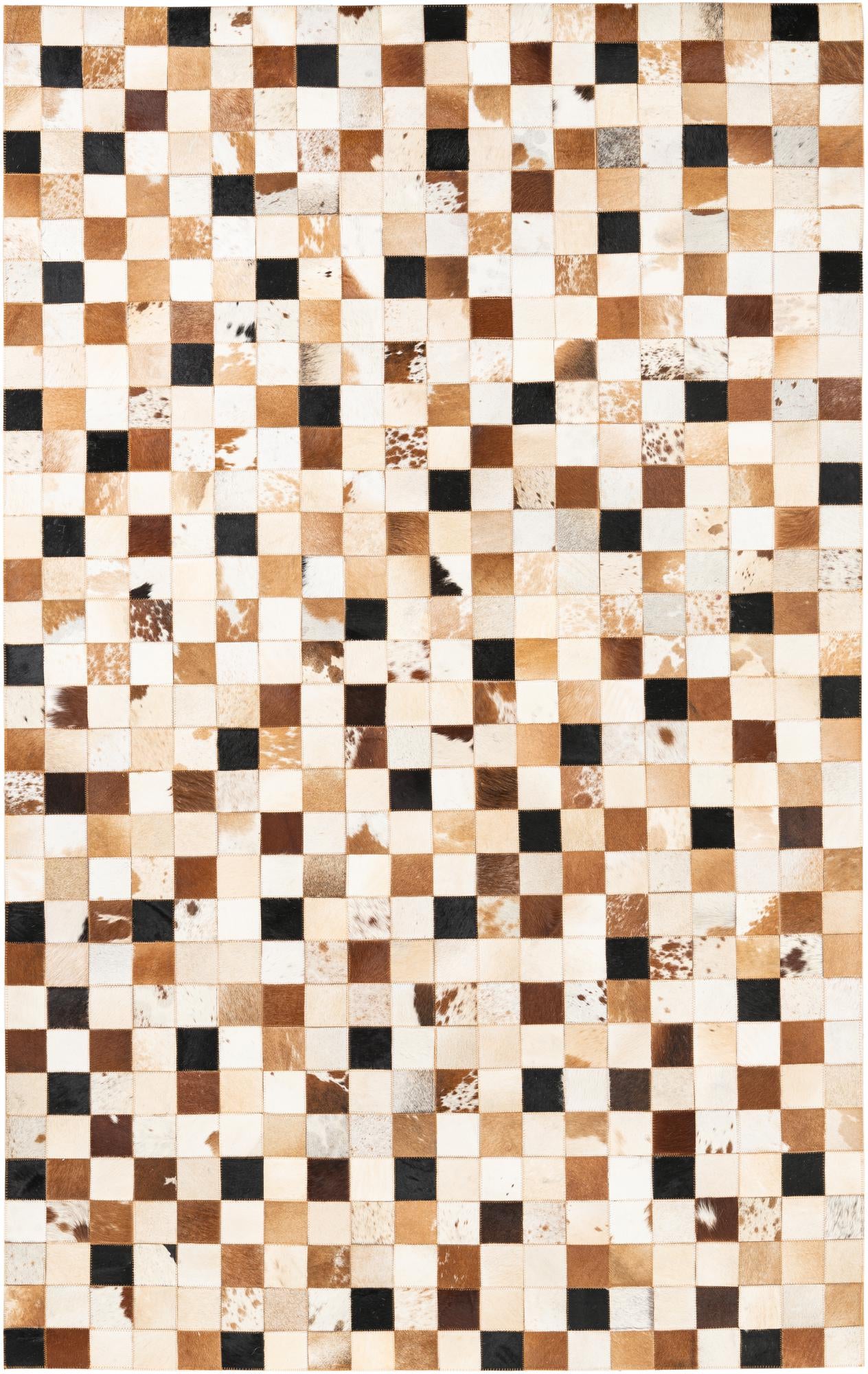 5' x 8' Cowhide Leather Rug
