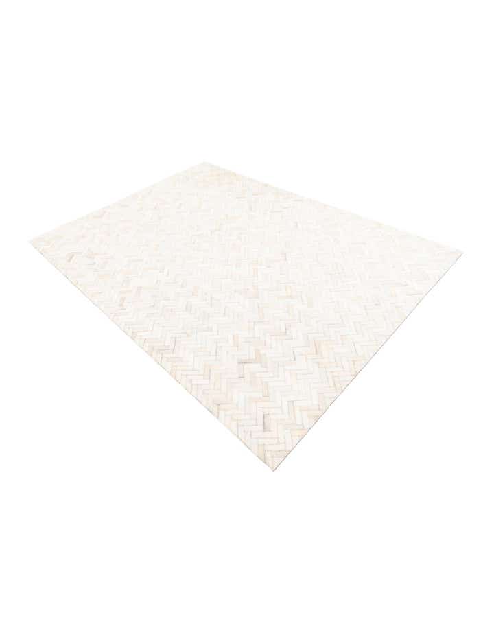 5' 3 x 7' 4 Cowhide Leather Rug