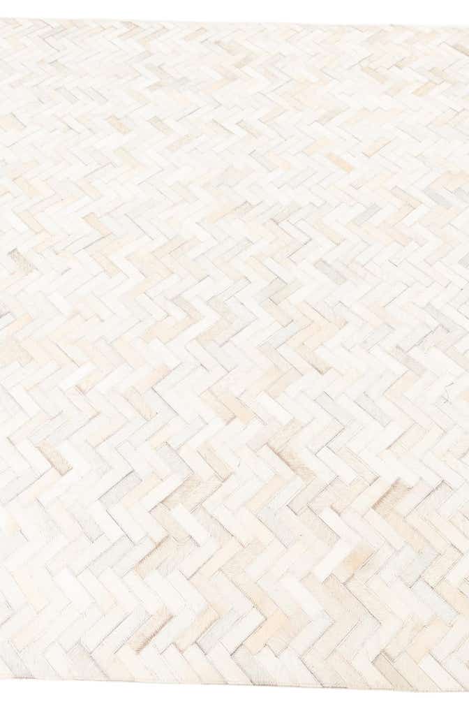 5' 3 x 7' 4 Cowhide Leather Rug