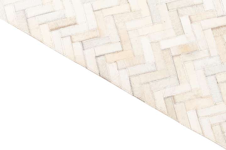 5' 3 x 7' 4 Cowhide Leather Rug