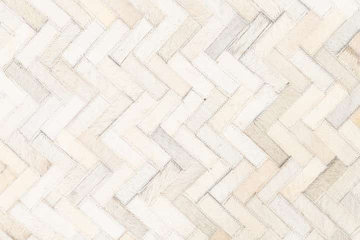 5' 3 x 7' 4 Cowhide Leather Rug