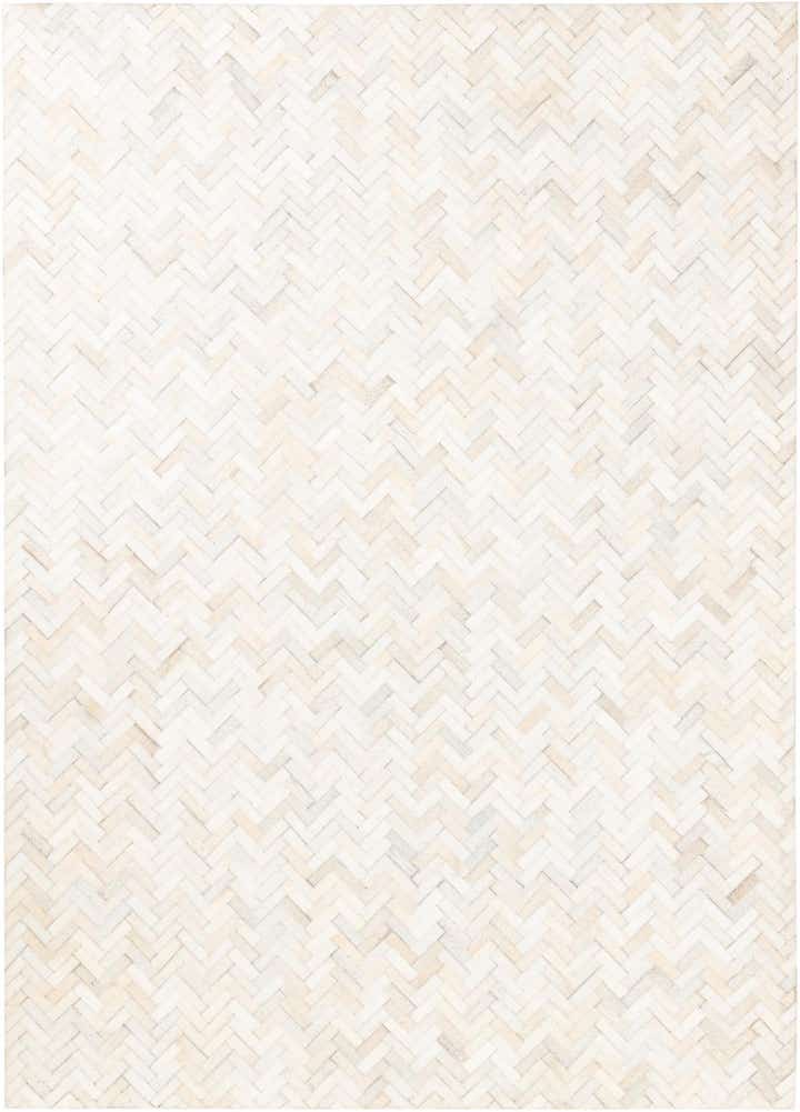 5' 3 x 7' 4 Cowhide Leather Rug