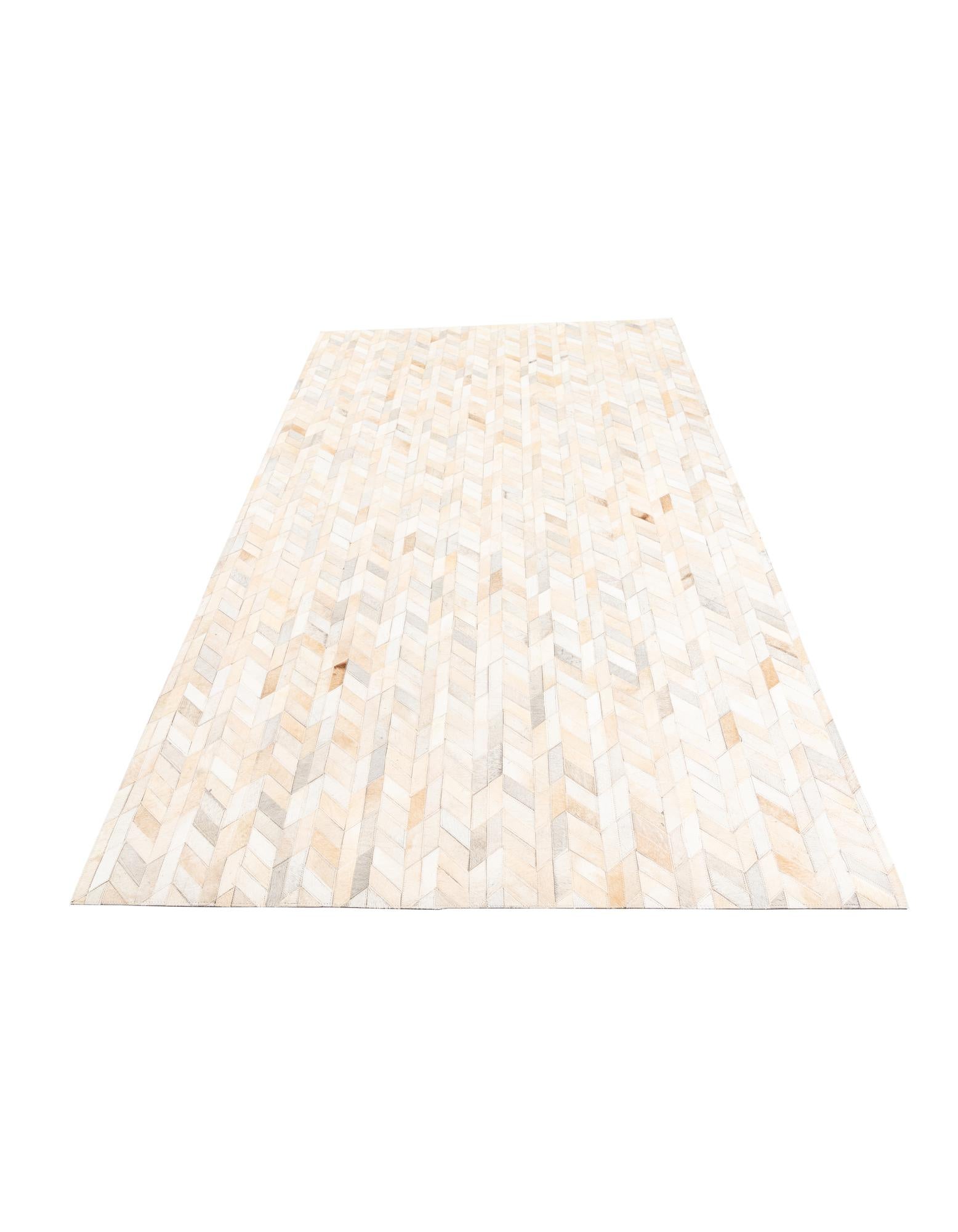 5' x 8' Cowhide Leather Rug