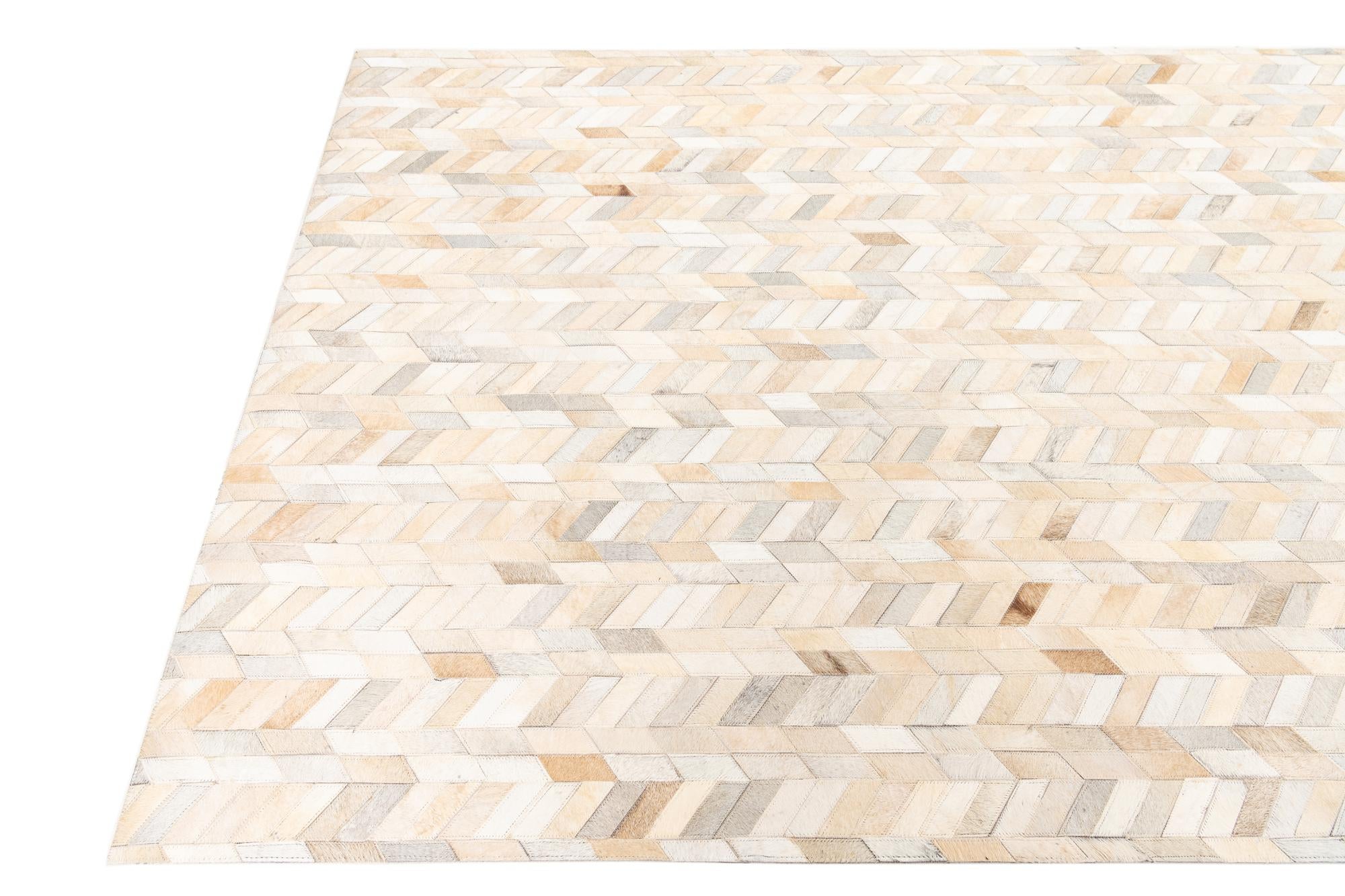 5' x 8' Cowhide Leather Rug