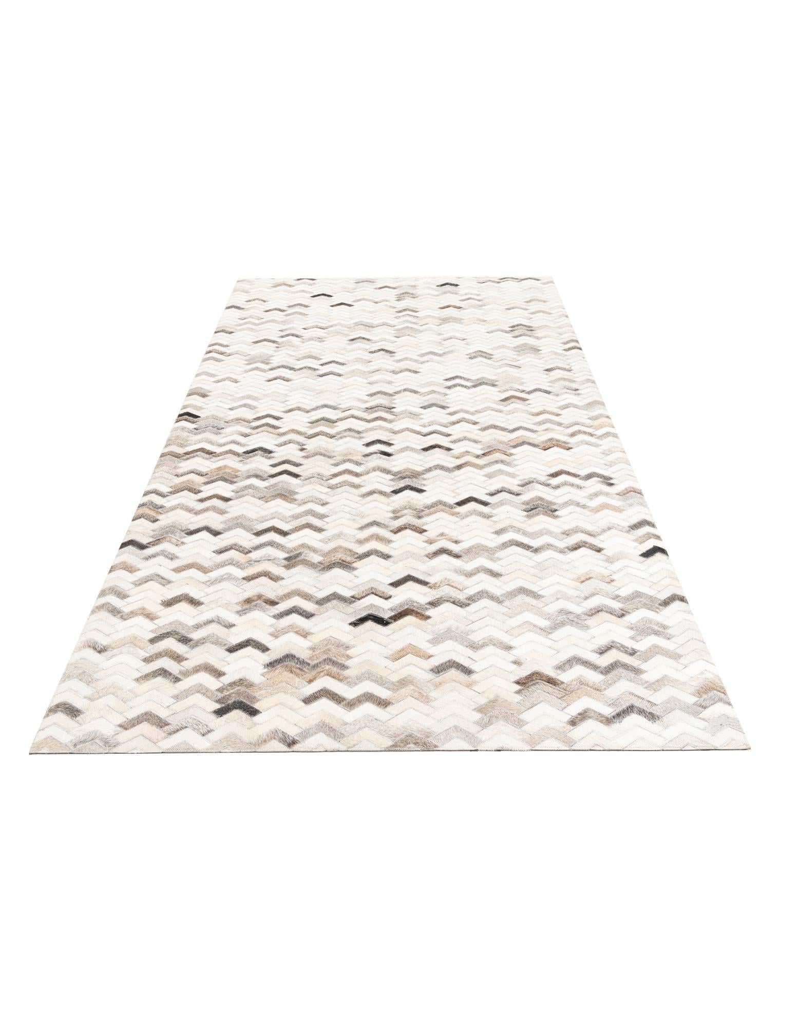 5' 2 x 8' Cowhide Leather Rug