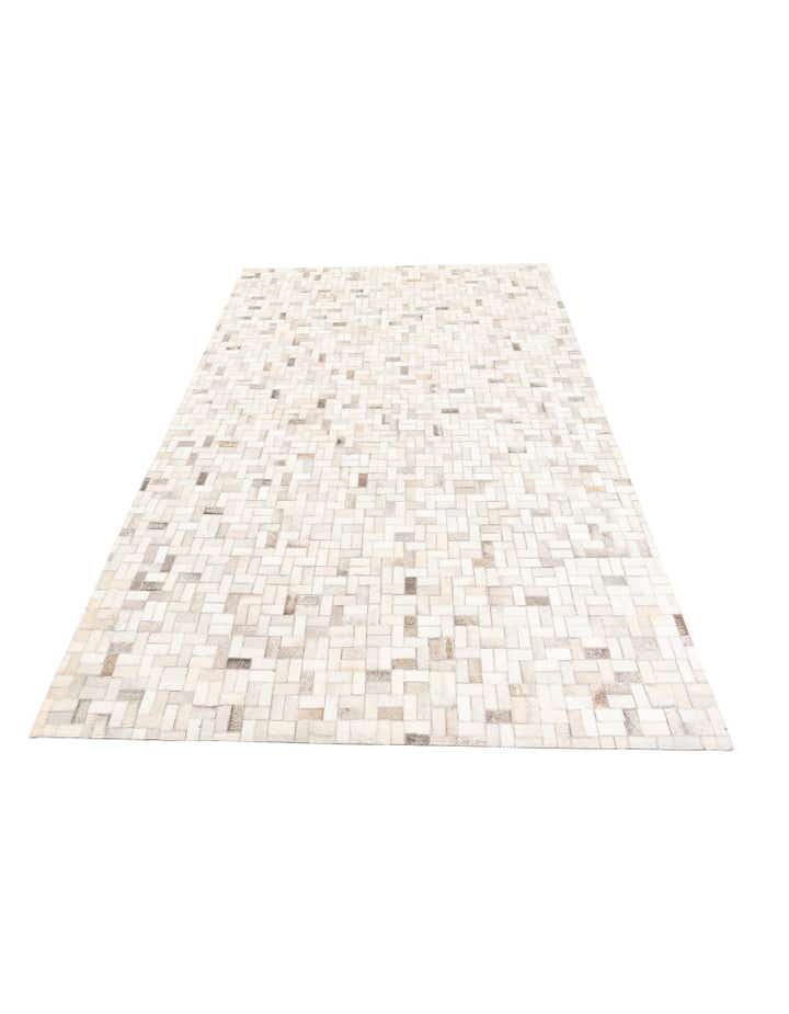 5' 4 x 8' Cowhide Leather Rug