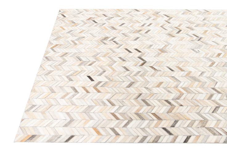 Detail image of 5' x 7' 10 Cowhide Leather Rug