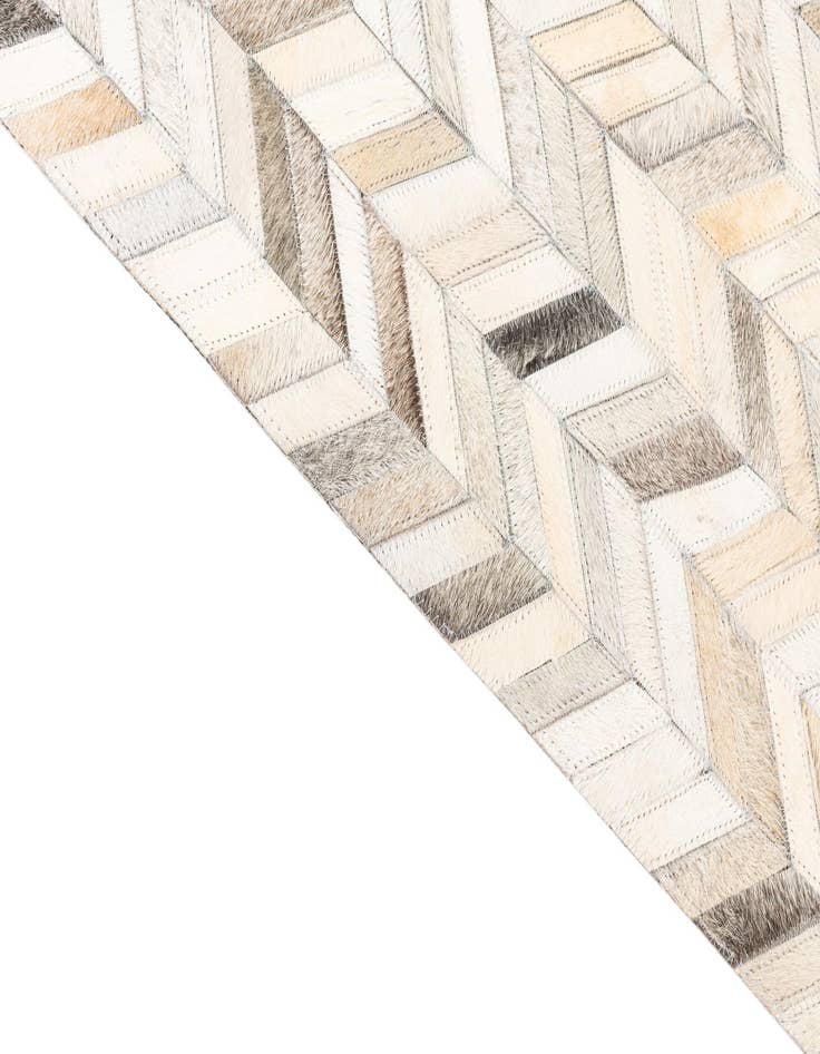 Detail image of 5' x 7' 10 Cowhide Leather Rug