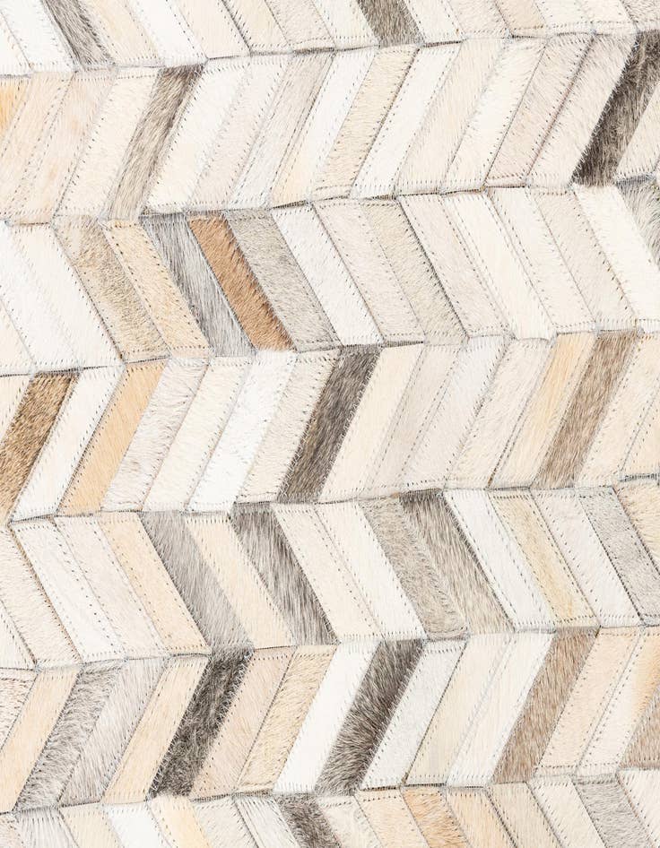 Detail image of 5' x 7' 10 Cowhide Leather Rug