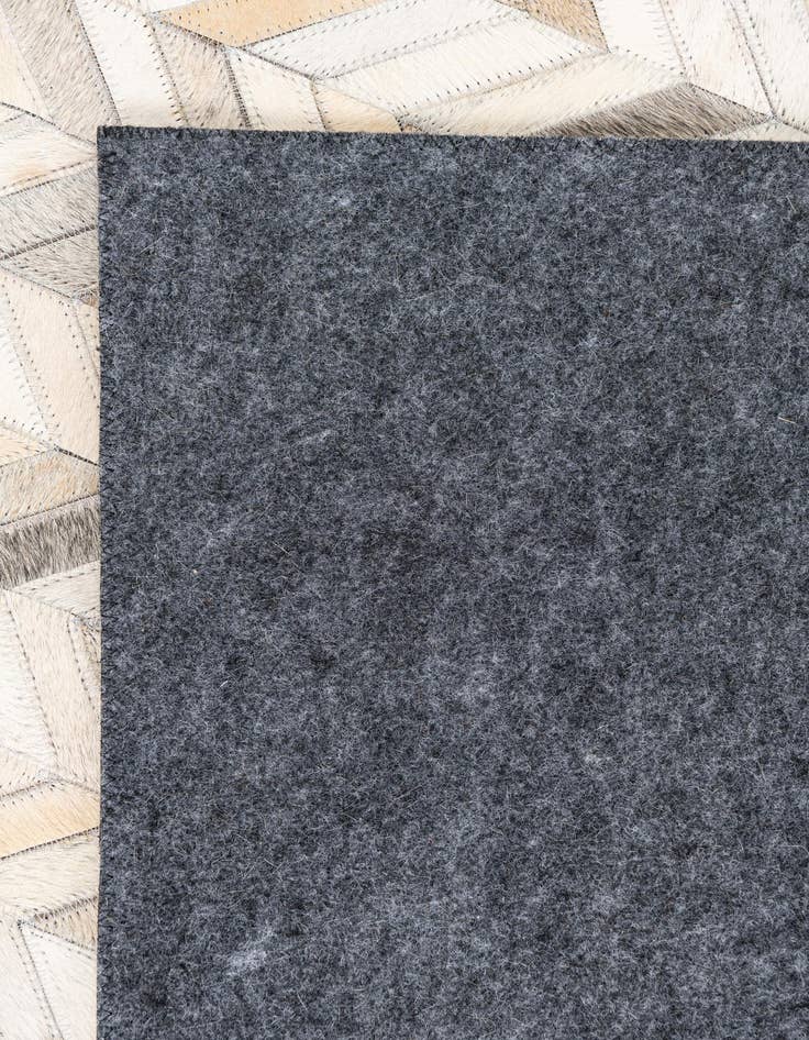 Detail image of 5' x 7' 10 Cowhide Leather Rug