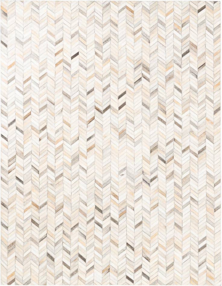 Detail image of 5' x 7' 10 Cowhide Leather Rug