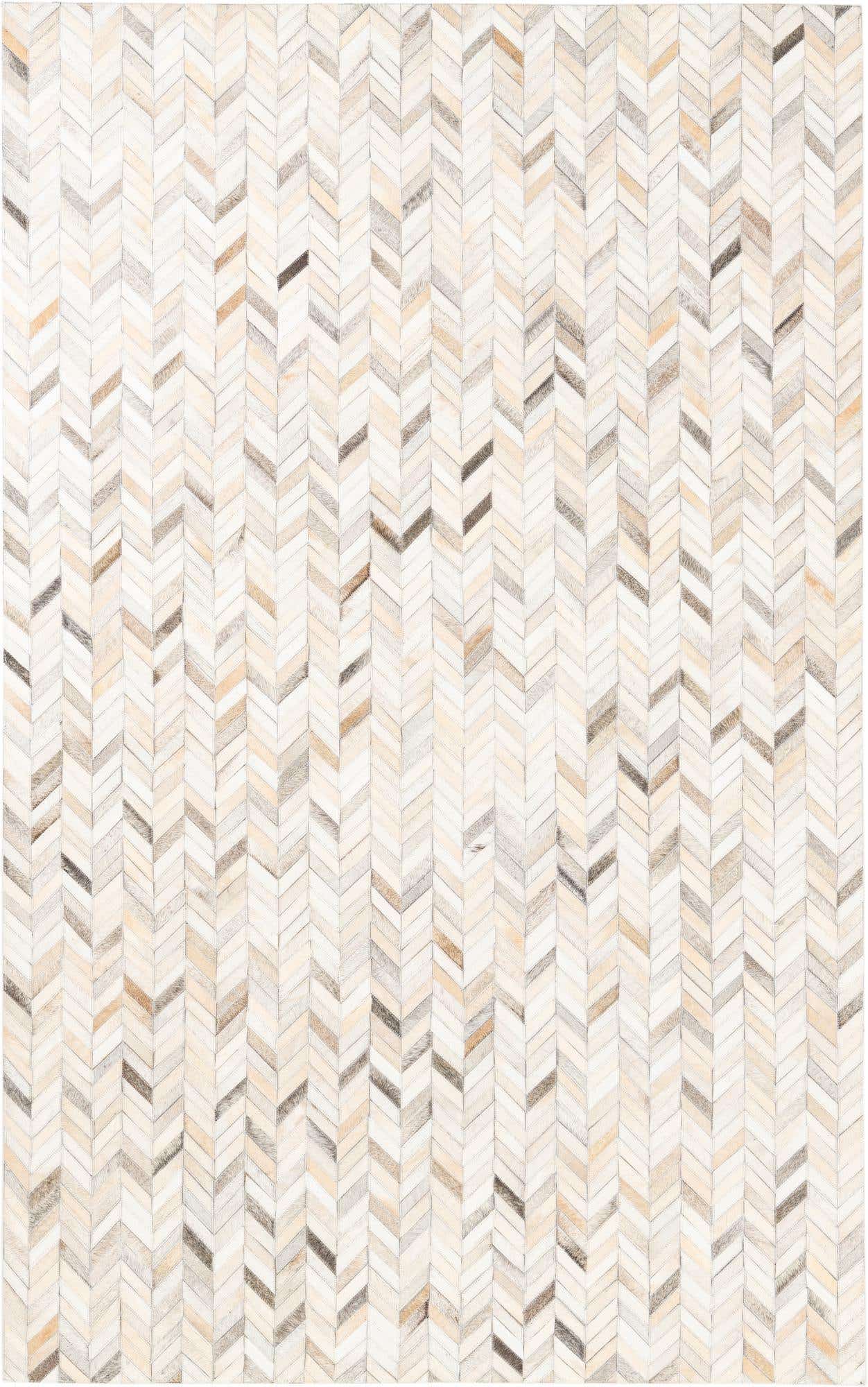 5' x 7' 10 Cowhide Leather Rug