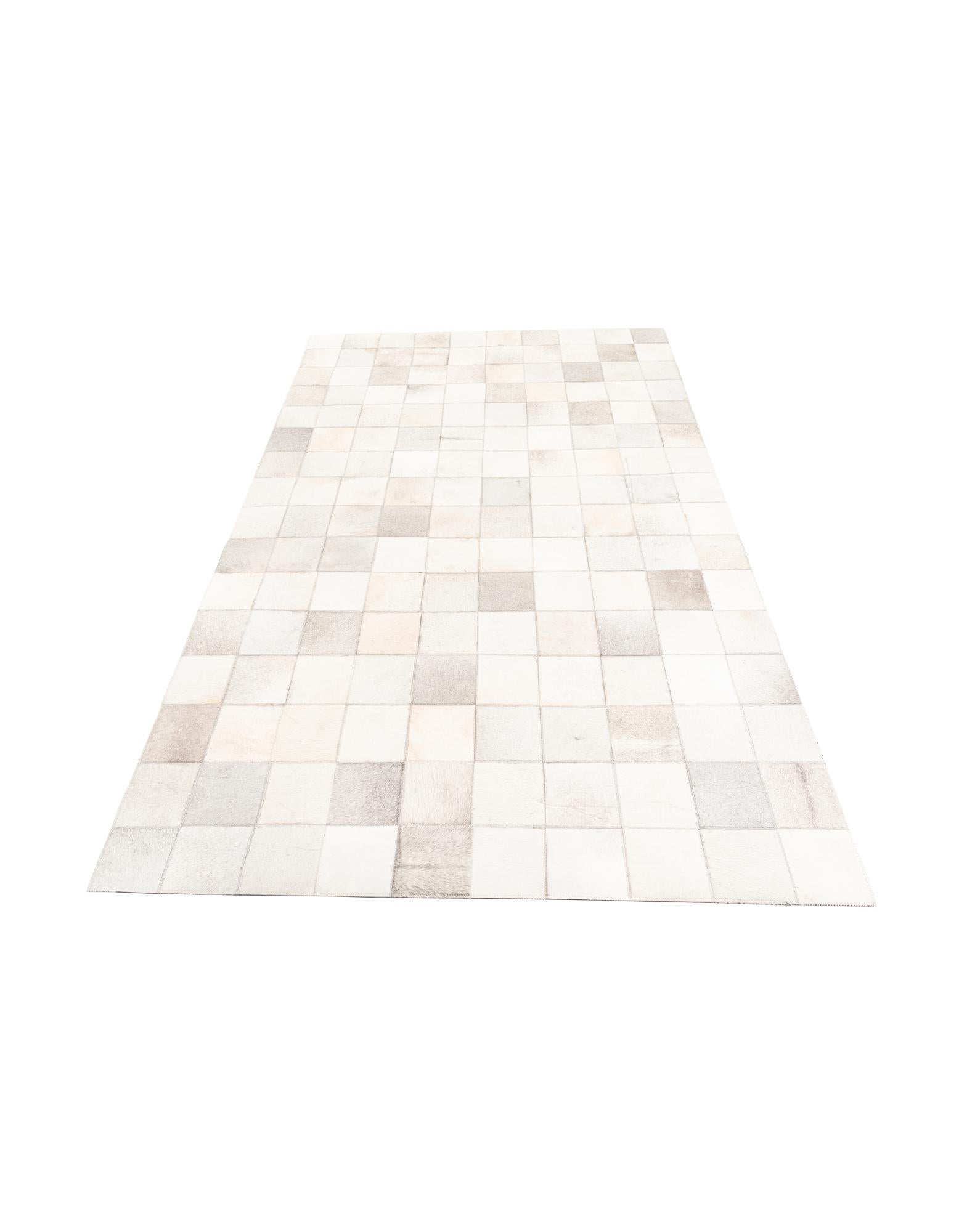 5' x 7' 10 Cowhide Leather Rug