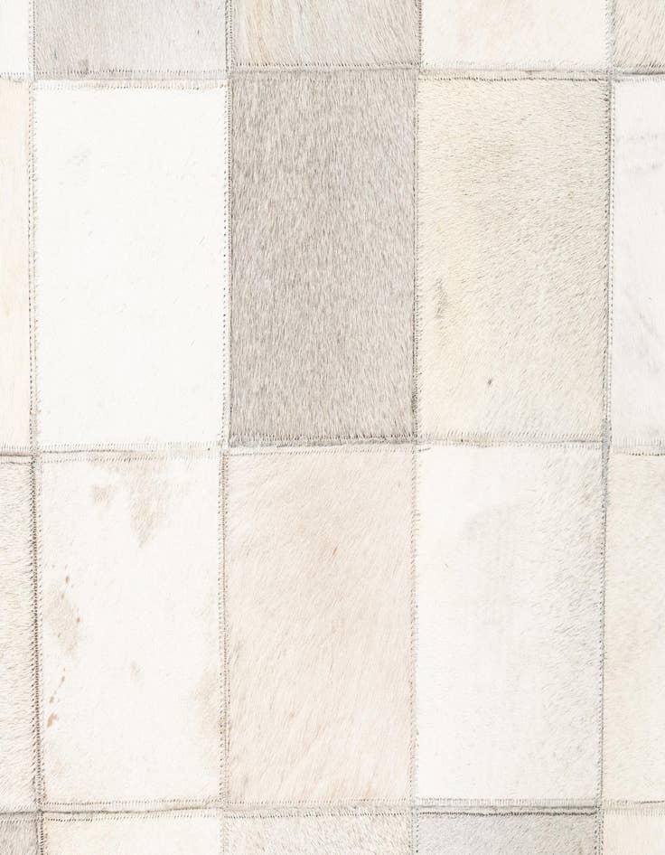 Detail image of 5' x 7' 10 Cowhide Leather Rug