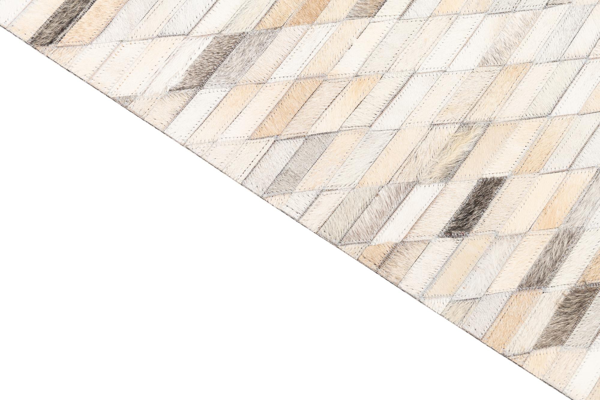 5' x 8' Cowhide Leather Rug