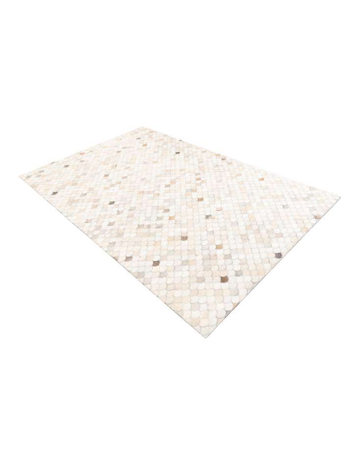 5' 2 x 8' Cowhide Leather Rug