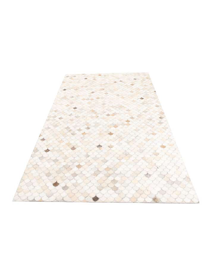 5' 2 x 8' Cowhide Leather Rug