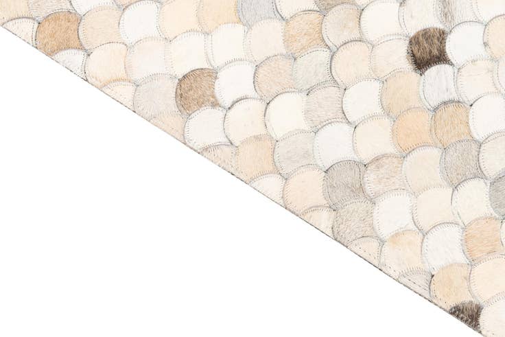 Detail image of 5' 2 x 8' Cowhide Leather Rug