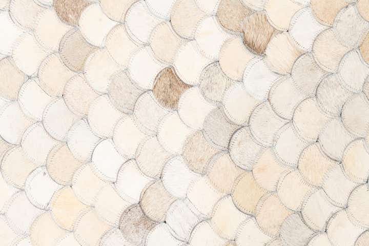 5' 2 x 8' Cowhide Leather Rug