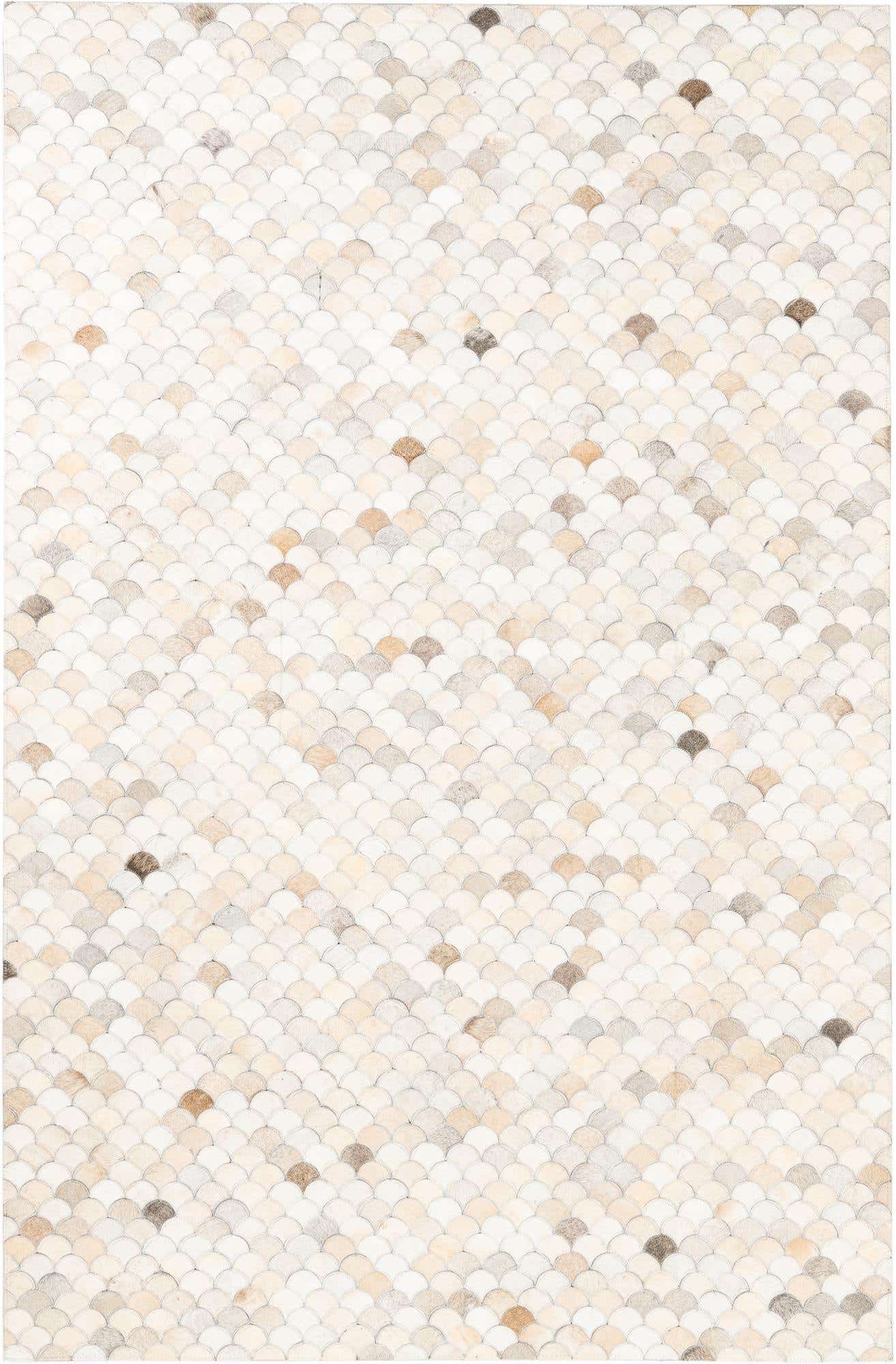 5' 2 x 8' Cowhide Leather Rug