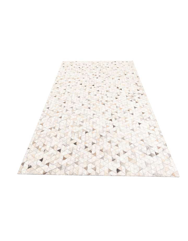 5' 3 x 8' 2 Cowhide Leather Rug