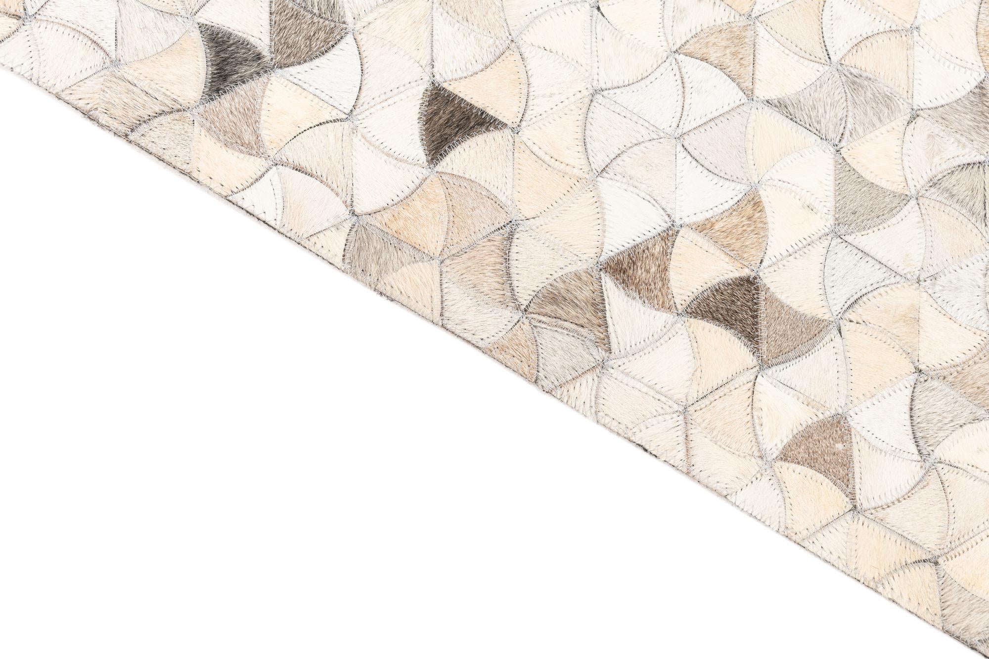 5' 3 x 8' 2 Cowhide Leather Rug