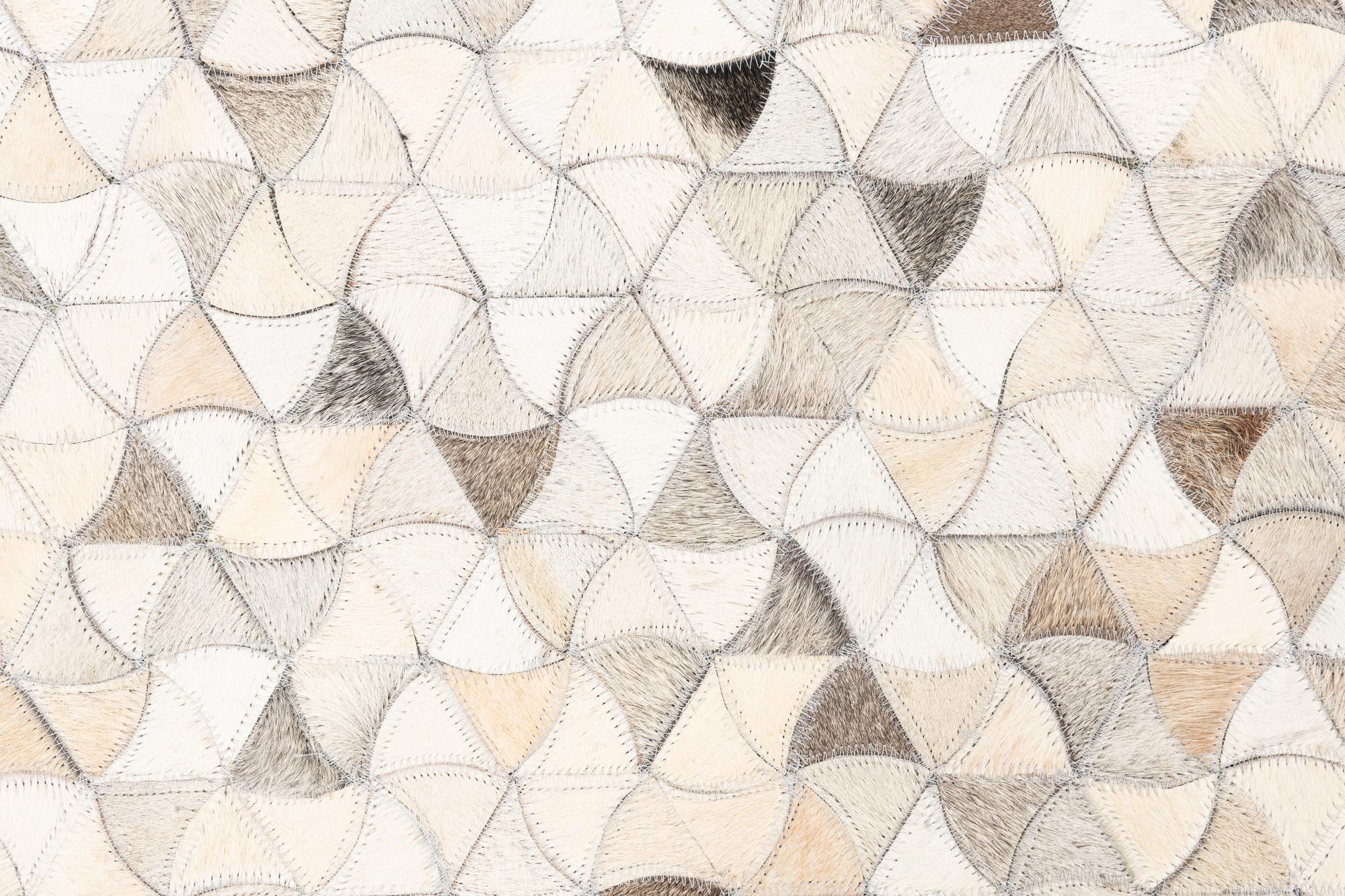 5' 3 x 8' 2 Cowhide Leather Rug