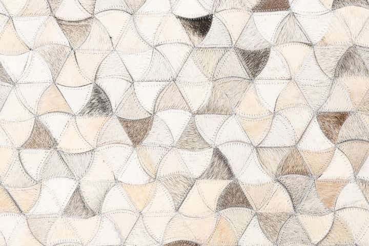 5' 3 x 8' 2 Cowhide Leather Rug