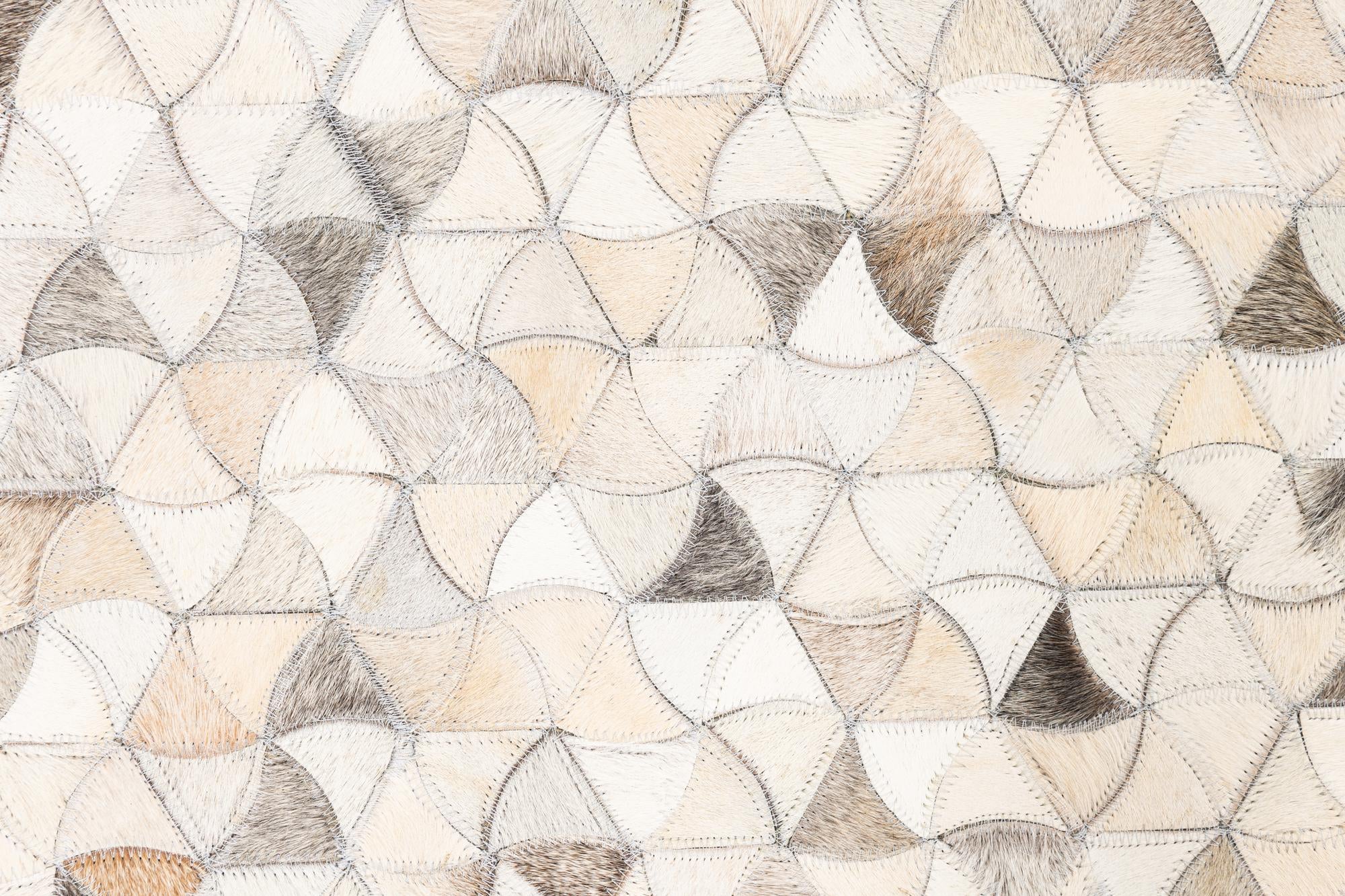 5' 3 x 8' 2 Cowhide Leather Rug