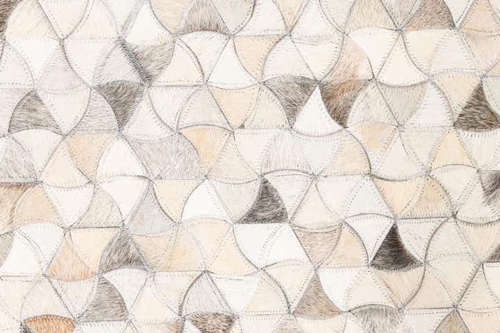 5' 3 x 8' 2 Cowhide Leather Rug