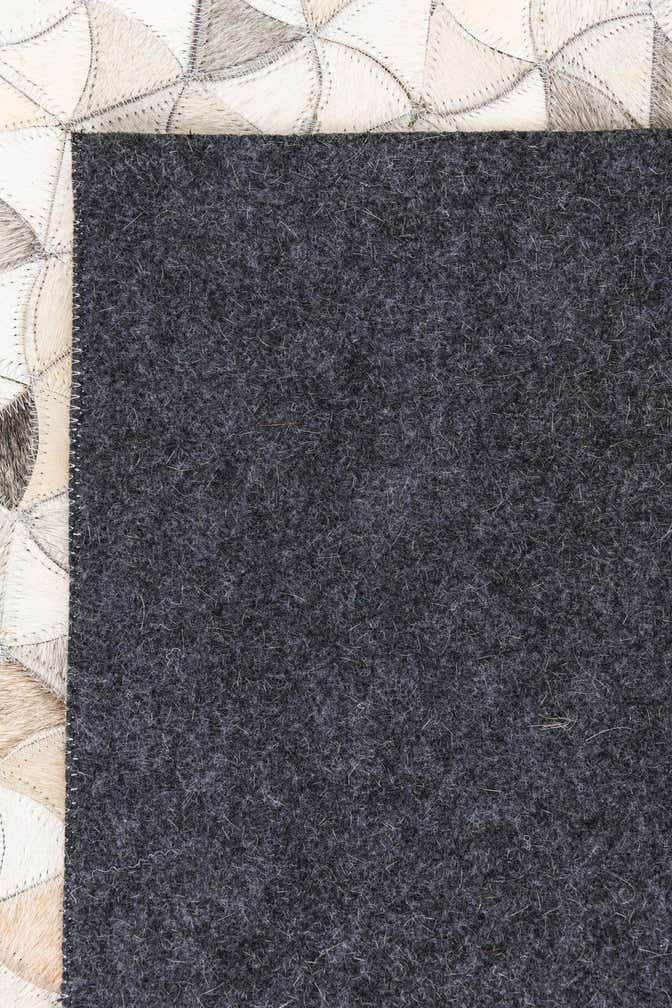 5' 3 x 8' 2 Cowhide Leather Rug