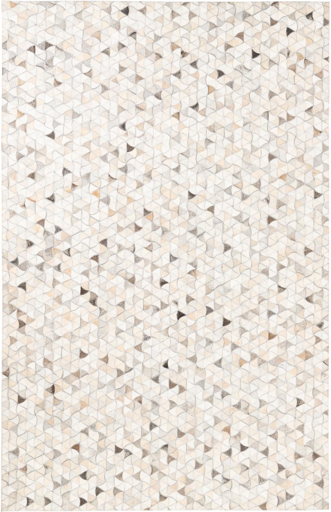5' 3 x 8' 2 Cowhide Leather Rug