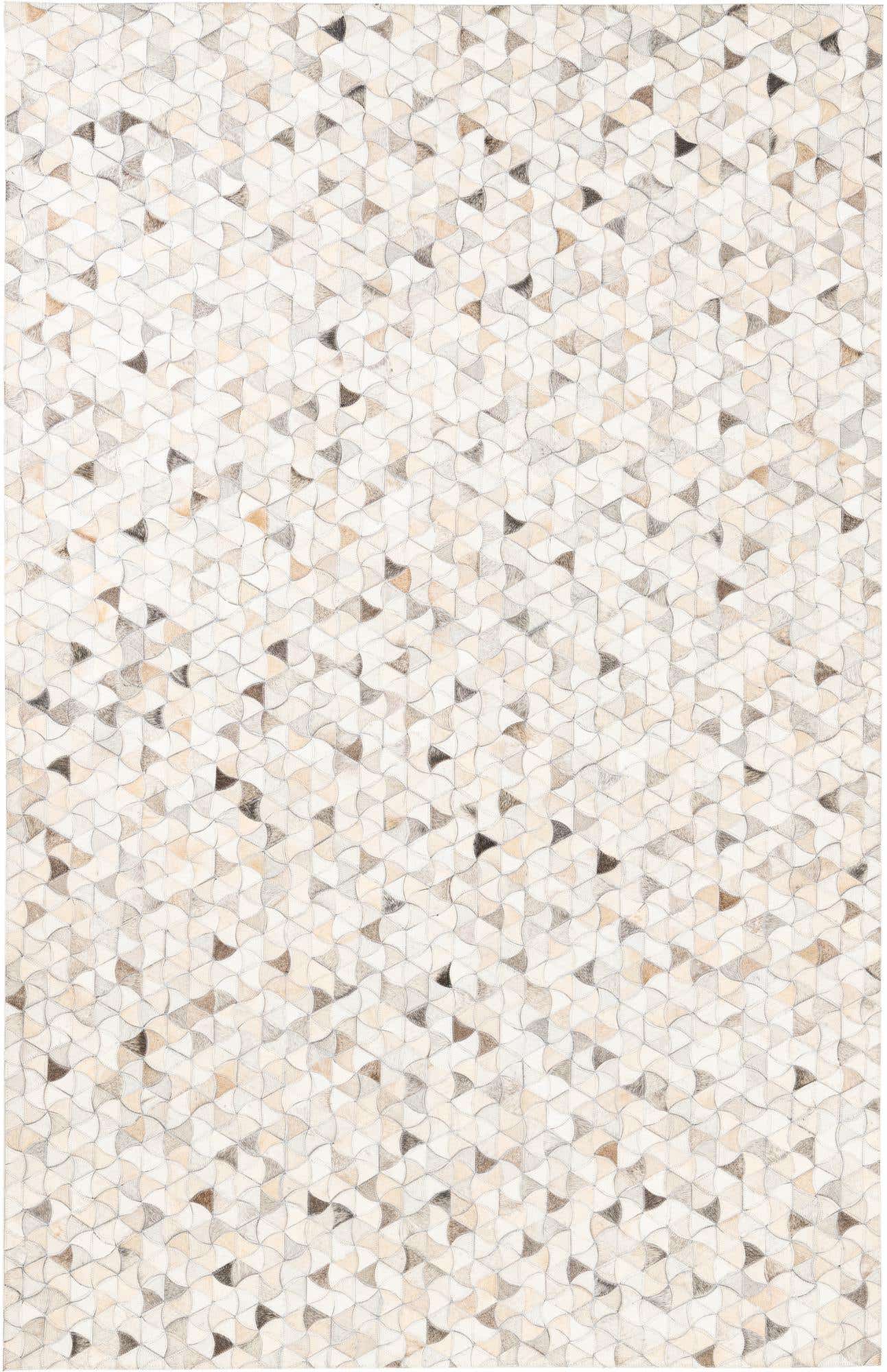 5' 3 x 8' 2 Cowhide Leather Rug