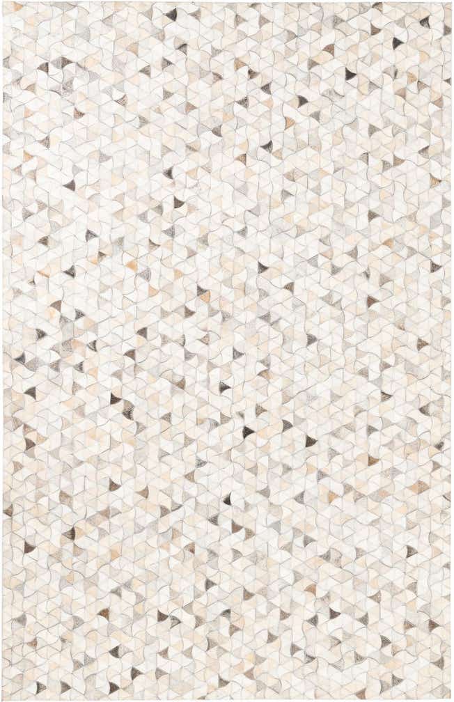 5' 3 x 8' 2 Cowhide Leather Rug