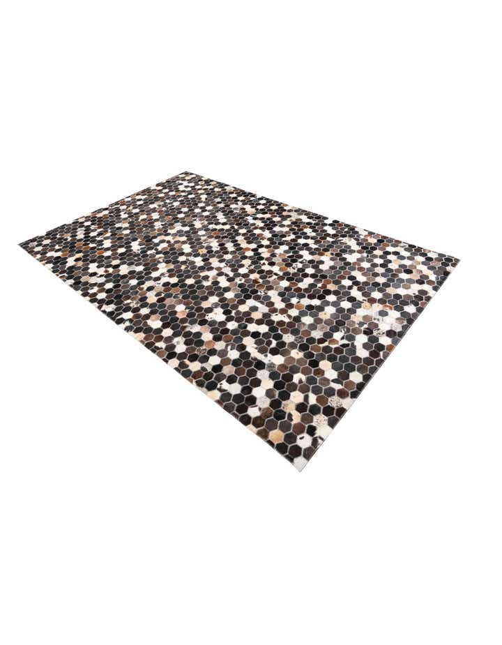 5' 1 x 7' 10 Cowhide Leather Rug