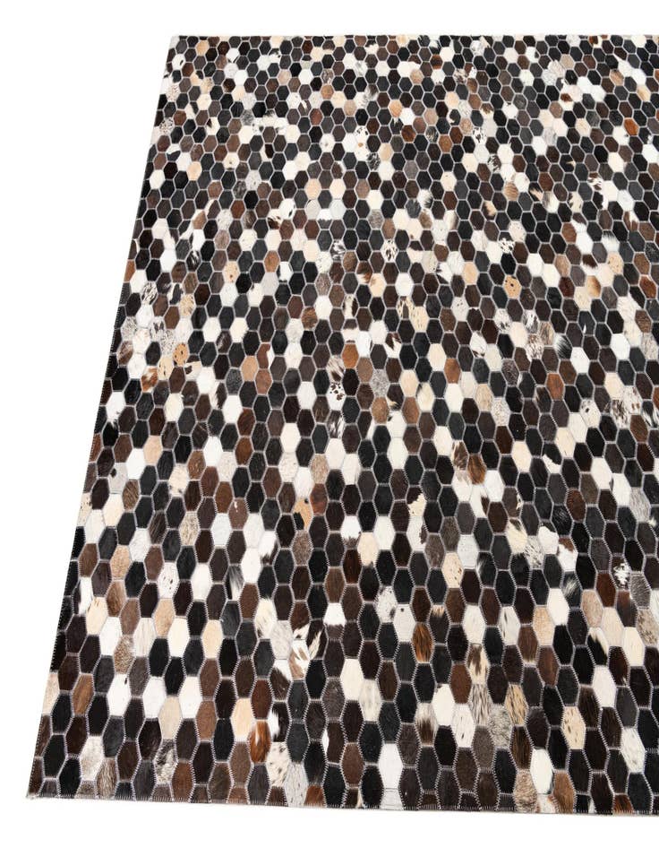 Detail image of 5' 1 x 7' 10 Cowhide Leather Rug