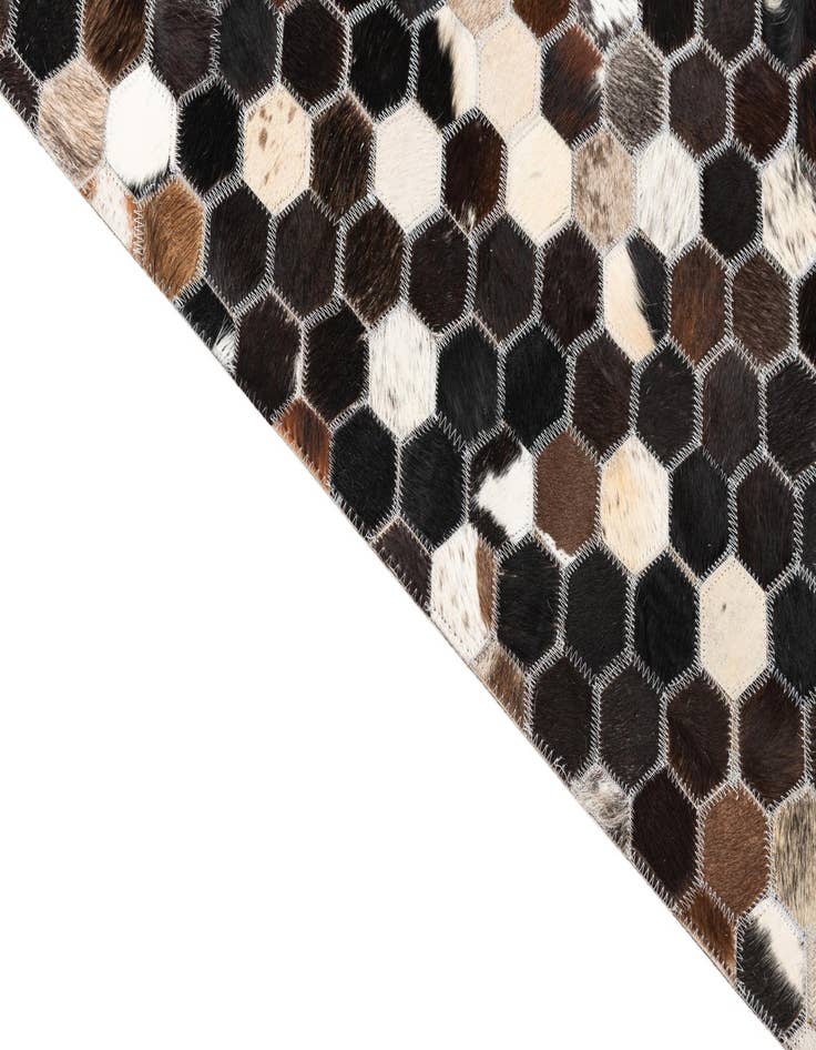 Detail image of 5' 1 x 7' 10 Cowhide Leather Rug