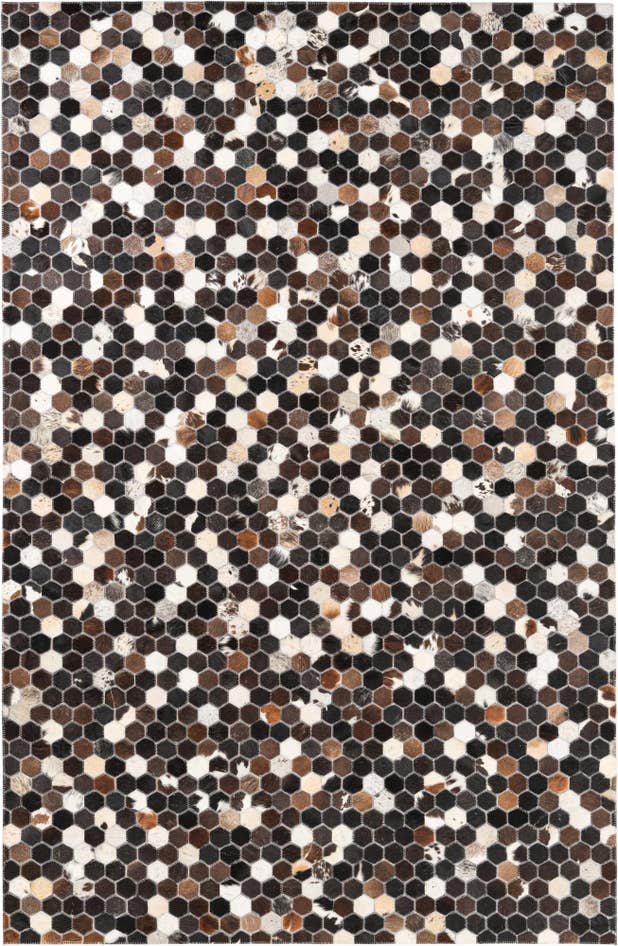 Detail image of 5' 1 x 7' 10 Cowhide Leather Rug