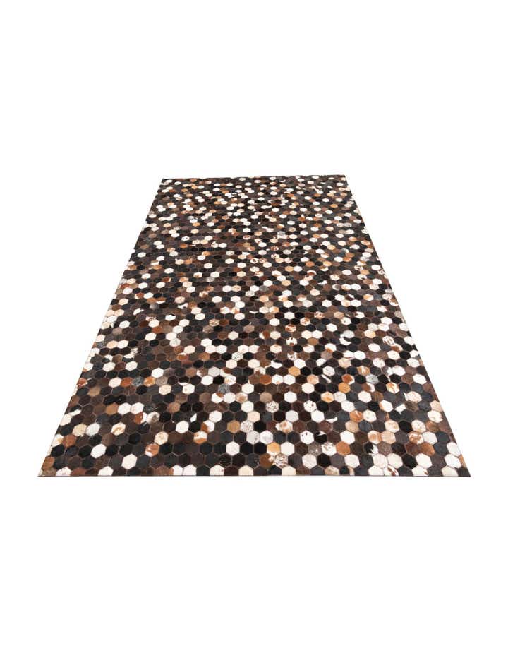 5' 1 x 8' 1 Cowhide Leather Rug