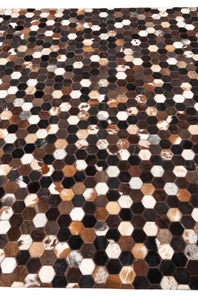 Detail image of 5' 1 x 8' 1 Cowhide Leather Rug