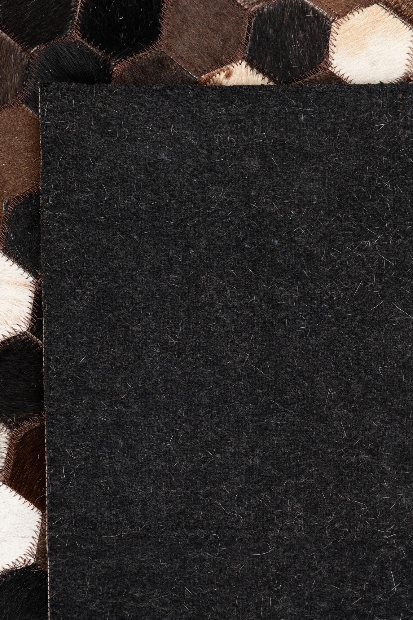 5' 1 x 8' 1 Cowhide Leather Rug