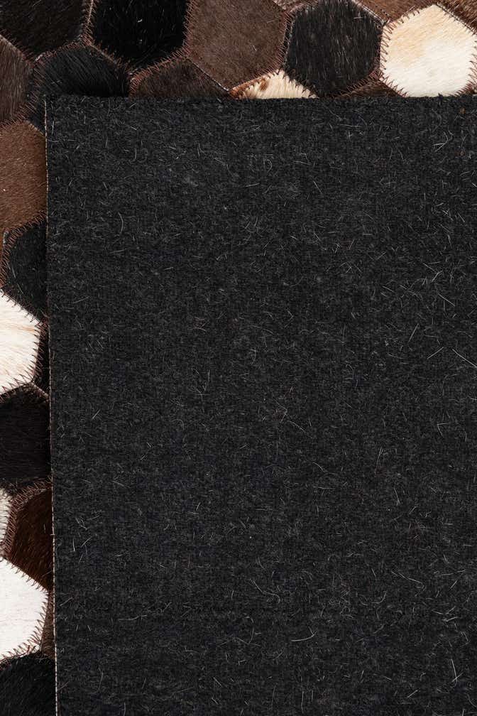 5' 1 x 8' 1 Cowhide Leather Rug